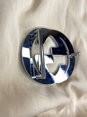 Double G 1.5` Belt Buckle Silver GG Logo 40 mm Replacement Buckle Designer Style
