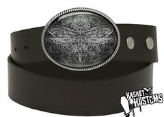 Ornate Dragonfly Belt Buckle – Art Nouveau Esoteric Mandala Handmade Buckle – 32