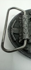 Vtg. Bald Eagle Belt Buckle 1984 Bergamot Brass Works W146 Colorful Laquer USA