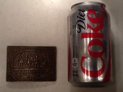 Vintage Reproduction Brass Belt Buckle Columbian Exposition Free Shipping!
