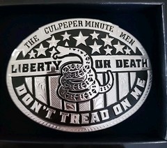 Montana Silversmiths Men&rsquo;s Liberty Or Death Don&rsquo;t Tread On Me Buckle Silver NEW