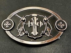 Swords & Cross Knight Shield Gothic Punk Rider Chrome Brand Belt Buckle #6216