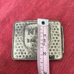 NRA 2 Million Club Silver Tone Metal Belt Buckle Stars Antique Finish 1.5in