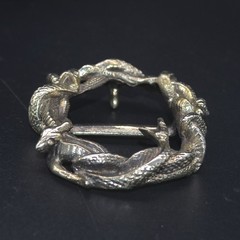 Lost Wax Casting Solid Brass Copper Snake Belt Buckle, For Width 35mm belt