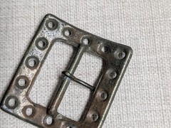 vintage 1970s belt buckle BRUTALIST handcrafted BRASS patina RUSTIC western