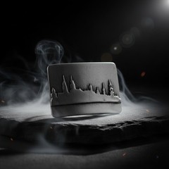 Hamburg City Silhouette Belt Buckle Skyline Metal Modern Urban Design