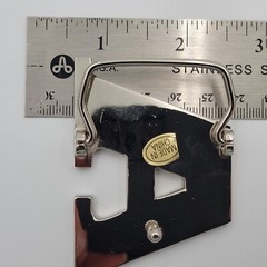 A Initial Brushed Chrome Belt Buckle 3&Prime; x 2&Prime; Up To 1 1/4&Prime; Belt