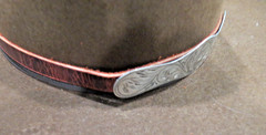 Sterling Silver Southwestern Hand Tooled Concho Hat Band #5