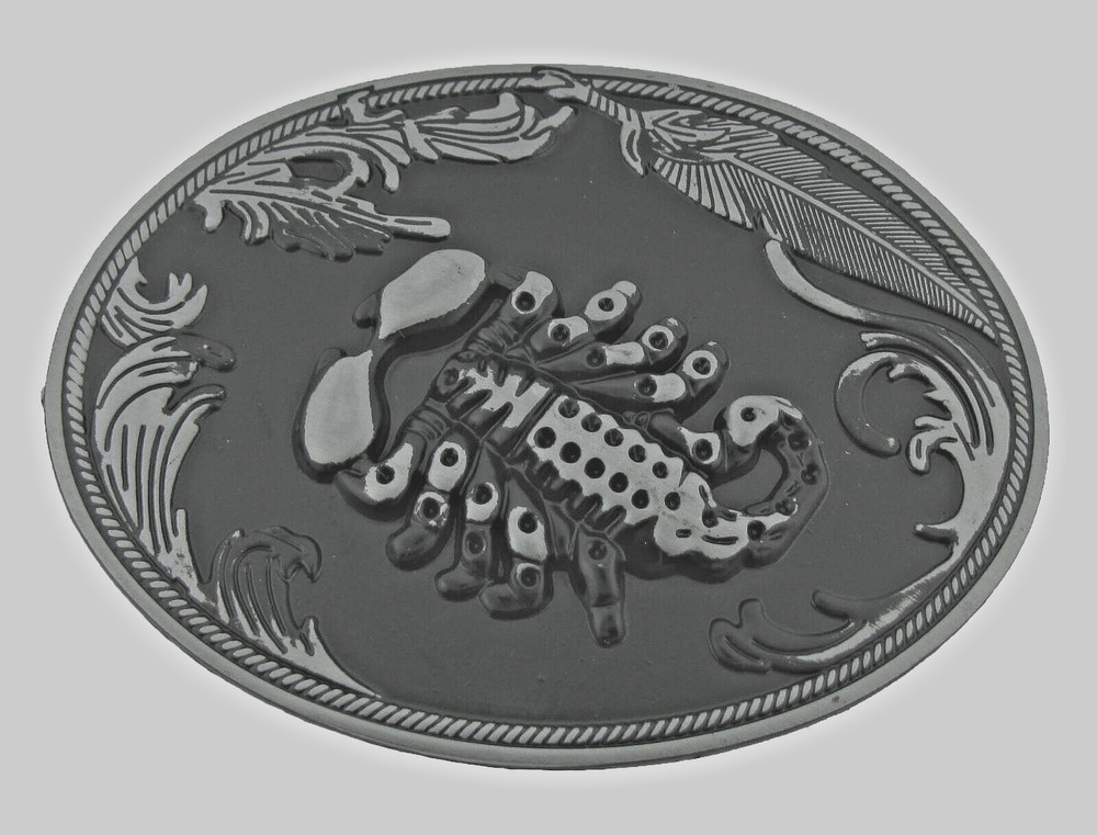 Scorpion Belt Buckles Vintage Men Black Metal Zodiac Sign Western Cowboy Rodeo