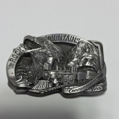 The Great American Buckle Co. Rocky Mountains Train 1988 Limited Belt Buckle