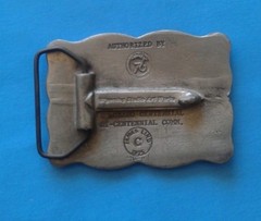 COLORADO CENTENNIAL 1876-1976 BELT BUCKLE JAMES LIND 76&prime; WYOMING STUDIO ART WORK