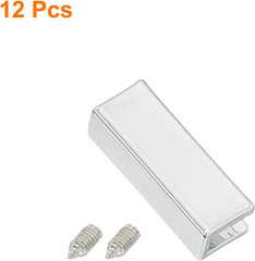 Belt Buckle End Tips, Rectangle Webbing Zipper Tips Clip Buckles with Screws for
