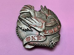 One Love – Cutout Dove Birds Hippie Peace Emblem Belt Buckle By Enmon