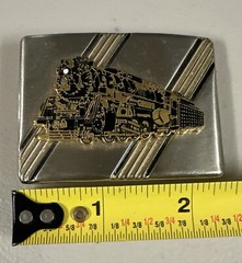 Belt Buckle Locomotive Railroad Train Collectible Vintage 2.5”