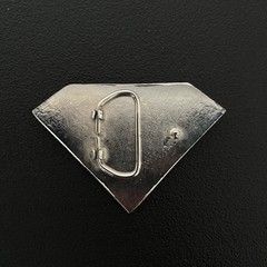 Superman Logo Belt Buckle Red Yellow Enamel Silver Tone Shield Superhero Cosplay