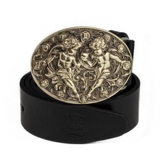 Gemini german silver buckle, Twins Horoscope Astrological Zodiac Sign buckle