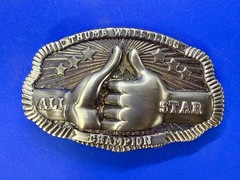 Thumb Wrestling All-Star Champion Trophy Award 2005 SMC LLC. Belt Buckle