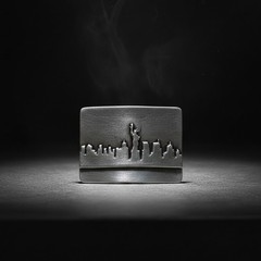 New York City Silhouette Belt Buckle Skyline Metal Urban Modern Design