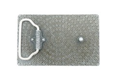 Patriotic American USA Flag Silver Vintage Finish Metal Belt Buckle