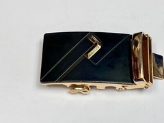 Replacement formal slide style black & copper or rose gold color belt buckle