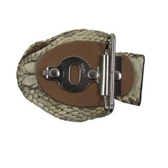 Genuine Taxidermy Rattlesnake Head Belt Buckle Real Snake Skin Cloth Accessory