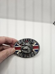 British Bulldog Union Jack Belt Buckle UK Biker England Great Britain