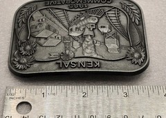 Vintage 1985 KENSAL Commemorative Belt Buckle – Limited Edition #077 – Train
