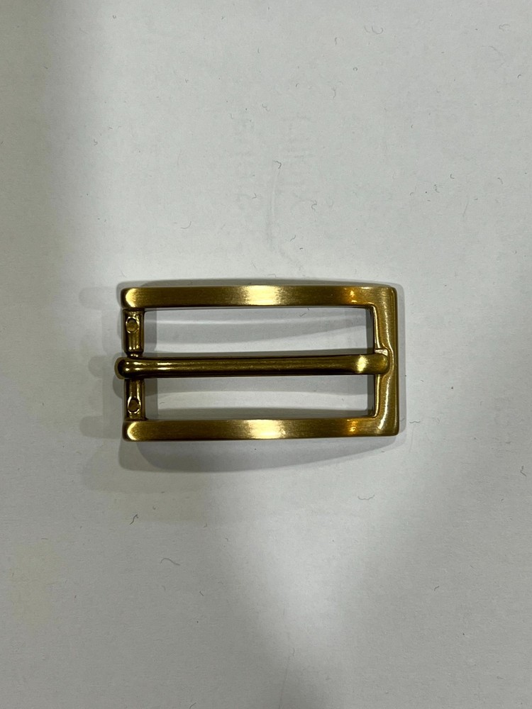 Solid Brass Satin Brass Belt Buckle Made in Italy Fits 0.79&Prime; Belt Strap