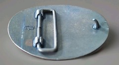 1978-Lionel Men’s Oval Western Belt Buckle Train Logo Metal Gold/Black Fits 1.5&Prime;