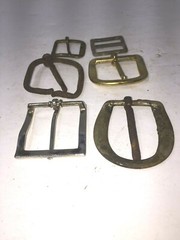 6 pcs Vintage Various Size Rusty Standard Belt Buckles Patina Crafts Welding Art