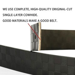 renwoxing Mens Genuine Leather Belt 1.5&Prime;, 38&Prime;-40&Prime; waist adjustable, Coffee