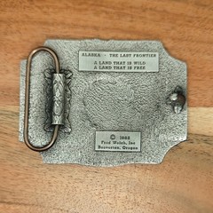80&rsquo;s Western Fred Welch Alaska State Elk Scenery Cowboy Belt Buckle