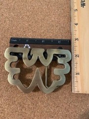 Waylon Jennings Flying W BRASS Belt Buckle Solid Metal
