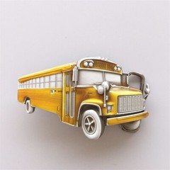 Vintage Enamel School Bus Belt Buckle Gurtelschnalle also Stock in the US