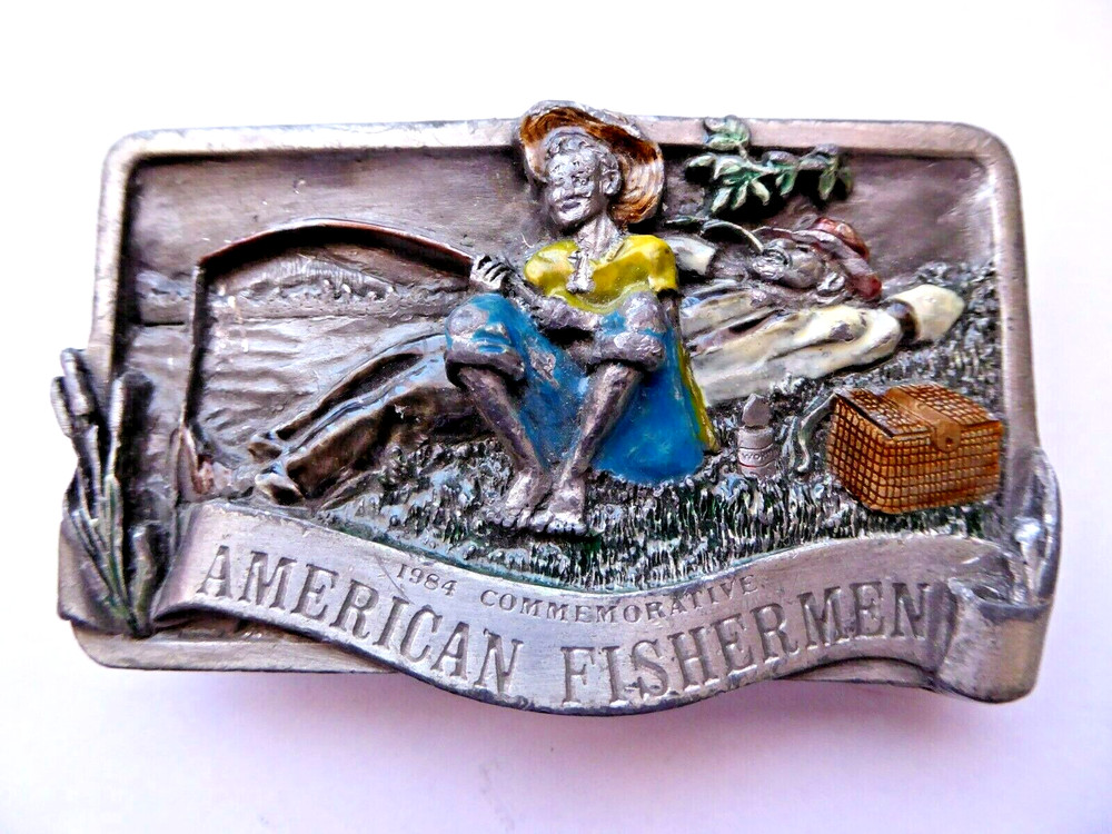 1984 American Fishermen Commemorative Belt Buckle Limited Edition Arroyo Grande