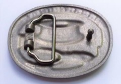 NEW ELECTRICIAN RED TRADES TRADESMAN VINTAGE TOOLS POWER LIGHT BELT BUCKLE