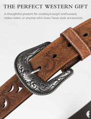 Western Belt Buckle for Men & Women – 1.5&Prime; Replacement Cowboy Buckle for Leather