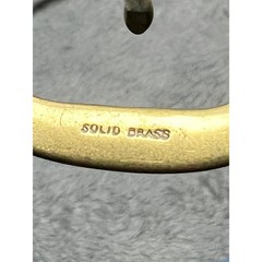 Vintage Solid Brass Belt Buckle Gold Tone Minimalist Oval 3in Taiwan Made