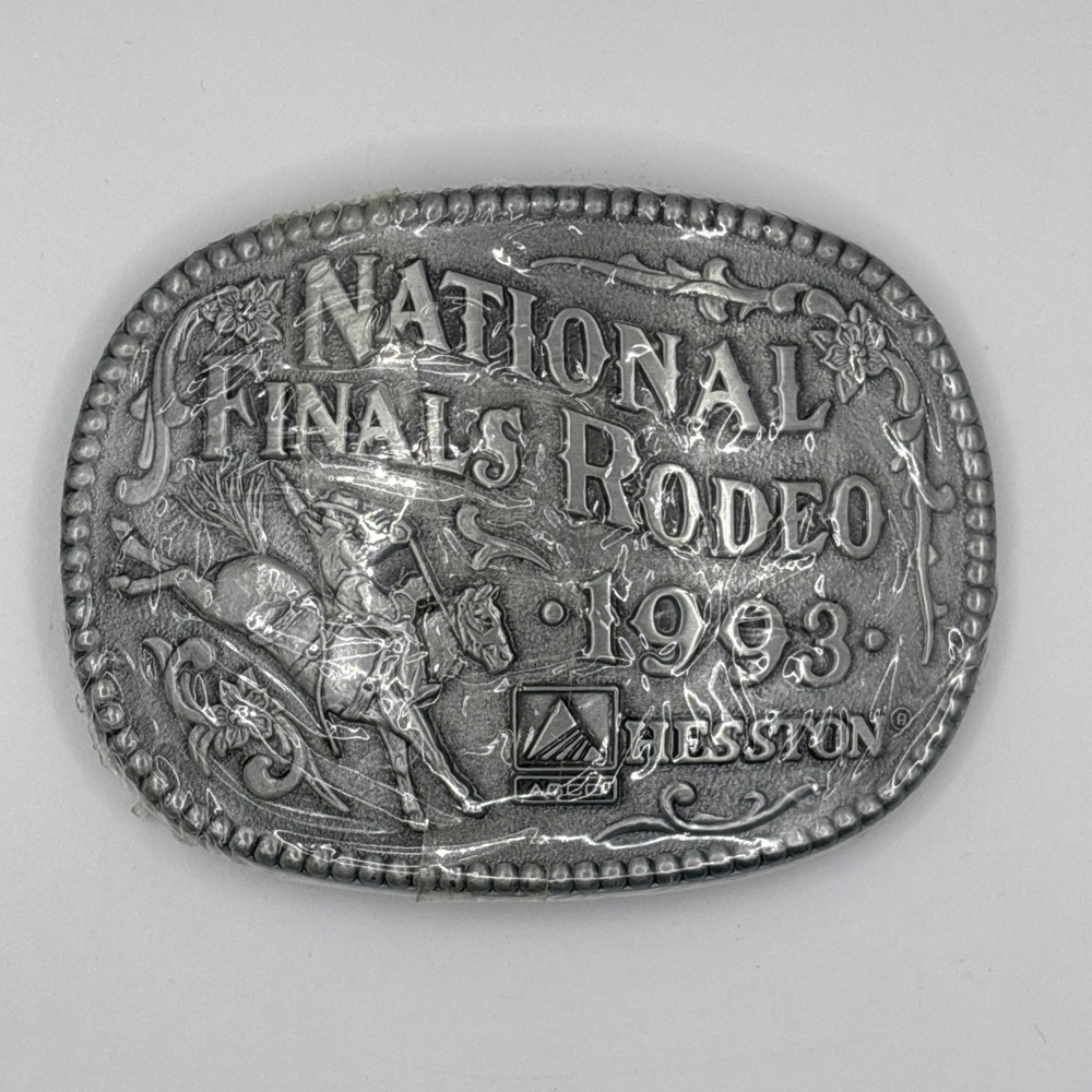 NEW 1993 Hesston NFR National Finals Rodeo Belt Buckle – Original Seal