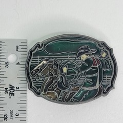 Vintage Arroyo Grande Belt Buckle Mens One Size Cowboy Horse Western Multicolor