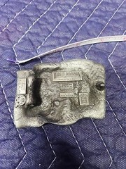 Harley-Davidson Logo Eagle Stars and Stripes Belt Buckle 3 1/4 In Long USA made