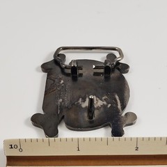 Super Mario Brothers Evil Toad Mushroom Buckle Black White Skull Nintendo 2005