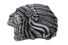 New Men Antique Dark Silver Metal Buckle Native American Indian Fashion Jewelry