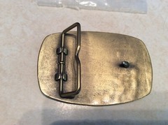 NRA Belt Buckle Whittington Center Raton NM 1991 Hunt Elk Bear Deer 3.5&Prime; x 2.25&Prime;
