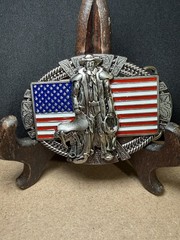 USA FlagCowboy rancher Belt Buckle Western Buckle