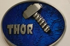 mighty THOR belt buckle full metal AVENGERS Ragnarok cosplay 3.5×2.6 inch