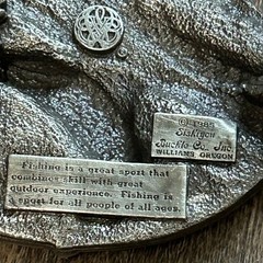 Vintage 1985 Siskiyou Buckle Co Id Rather Be Fishing Trout Belt Buckle M-30