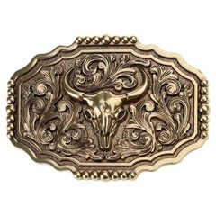 Western Cowboy Belt Buckle – Texas Bull Skull Belt Buckle for Men women