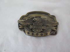 Eagle U S A Buckle With Stars Brass Tone Excellent !