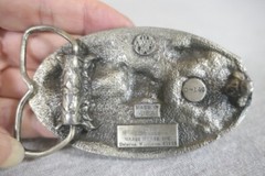 Vintage 1983 Bergamot Great Seal of the USA Eagle Pewter Belt Buckle O-146